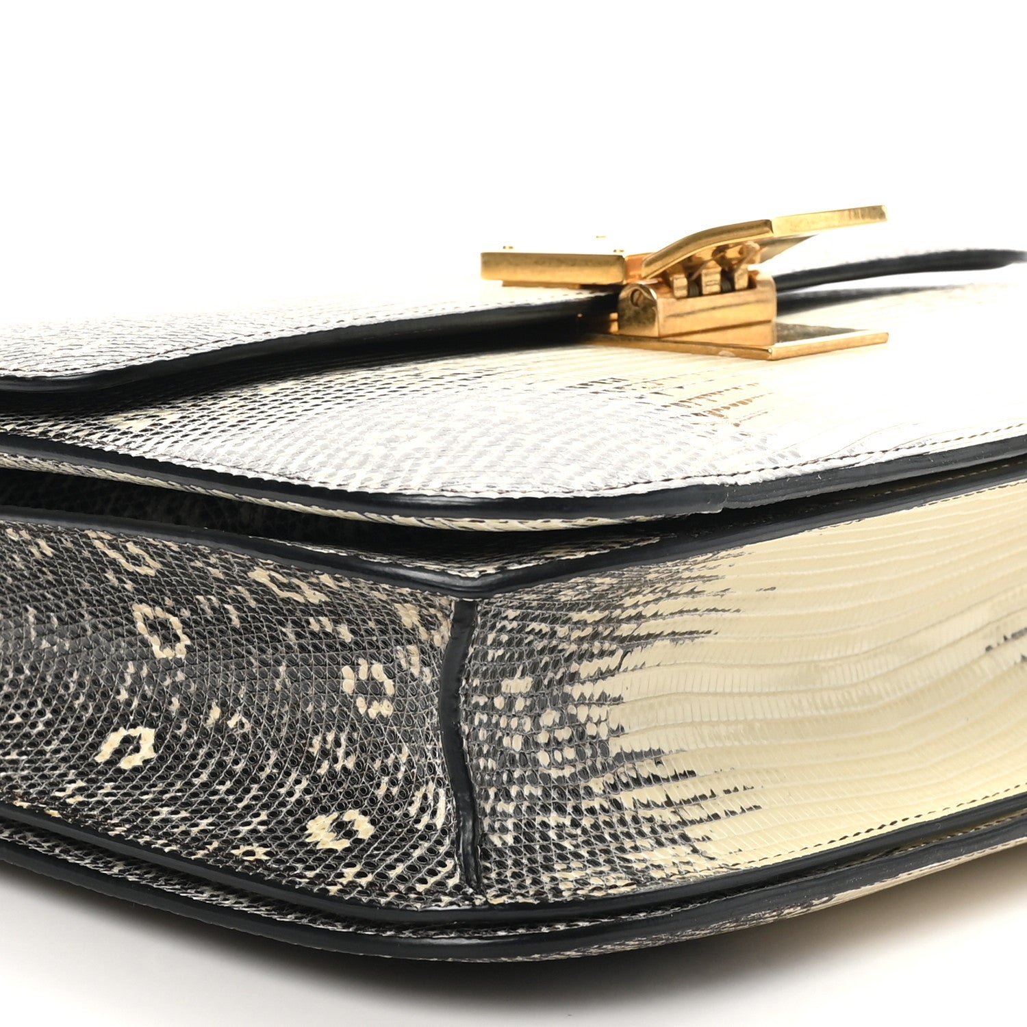 Celine Lizard Medium Classic Box Flap Bag Natural 8 of 9