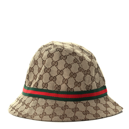 Gucci GG Monogram Web Bucket Hat M Brown 1 of 9