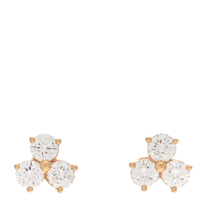 Tiffany 18K Rose Gold Diamond .60ctw Aria Earrings 1 of 5