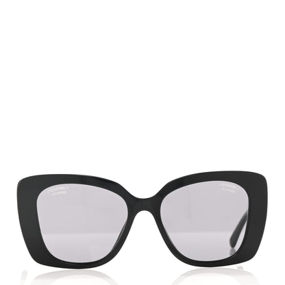 Chanel Acetate Strass Polarized Square Sunglasses 5422-B Black 2 of 8