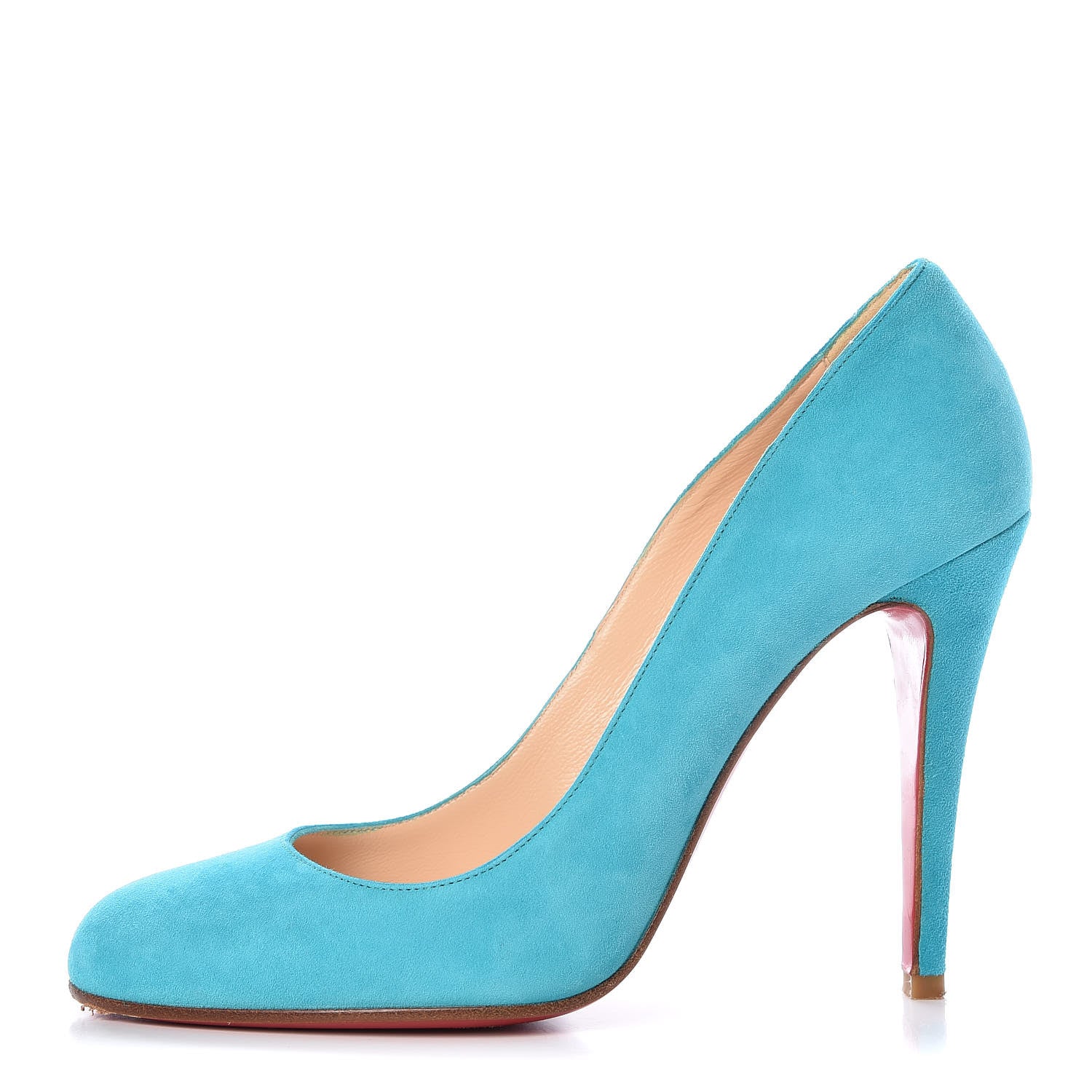 Christian Louboutin Suede Ron Ron 100 Pumps 39 Turquoise 1 of 12