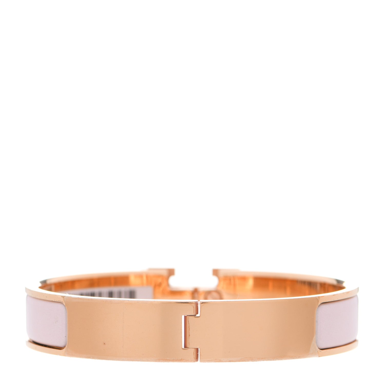 Hermes Enamel Narrow Clic Clac H Bracelet GM Rose Candeur 3 of 7