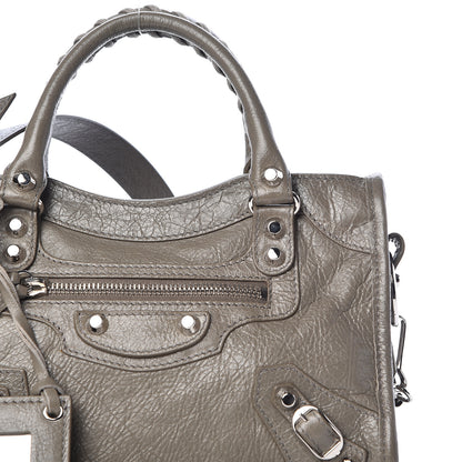 Balenciaga Agneau Classic Silver Hardware Mini City Beige Liege 13 of 13