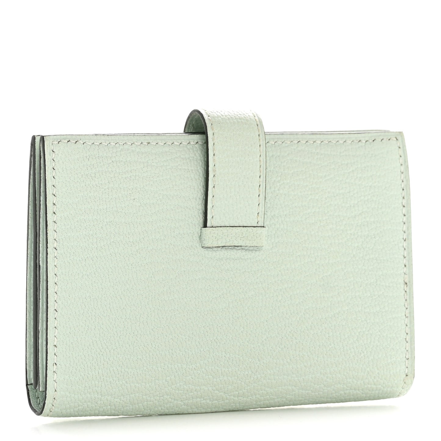 Chevre Mysore Bearn Card Holder Wallet Vert Peppermint