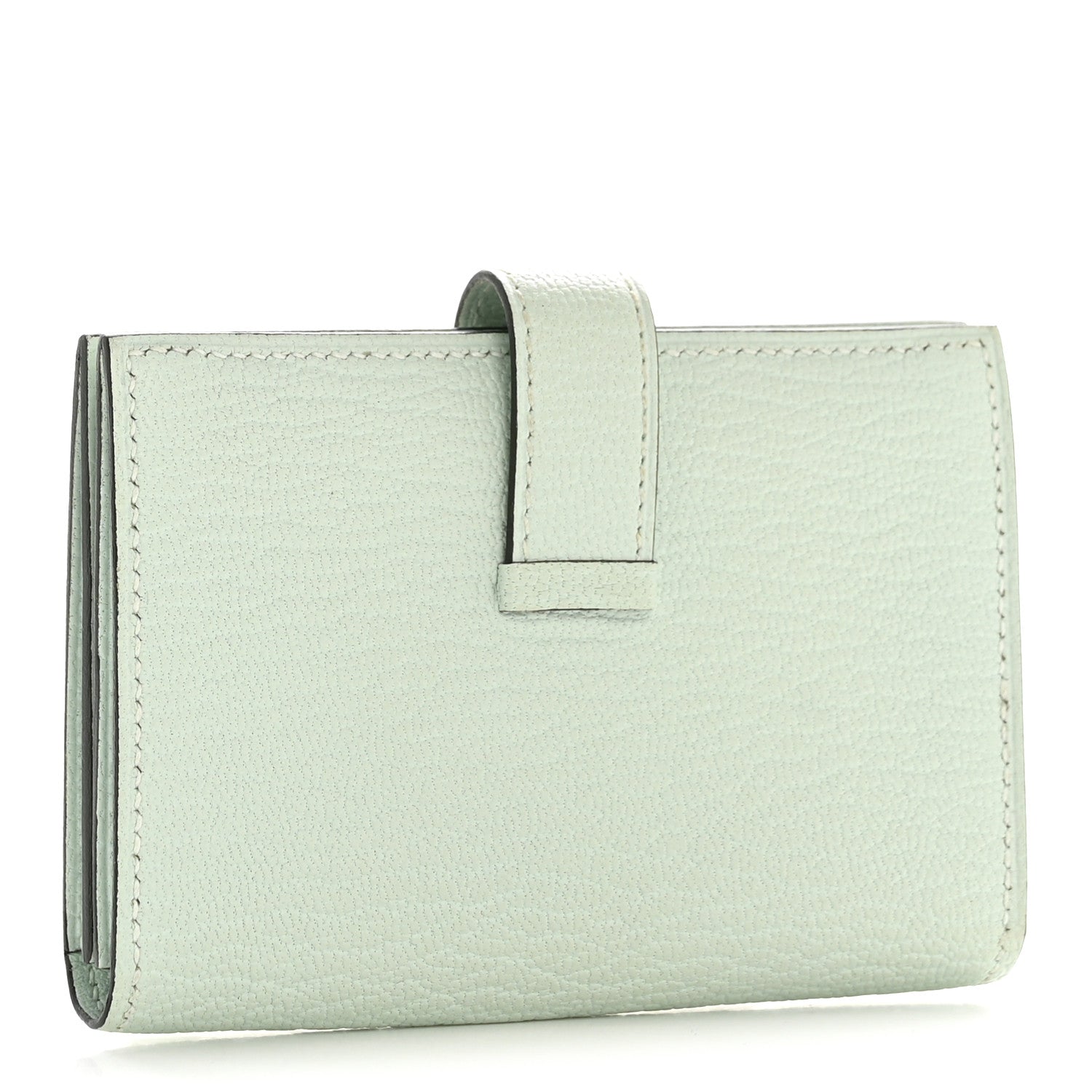 Hermes Chevre Mysore Bearn Card Holder Wallet Vert Peppermint 3 of 10