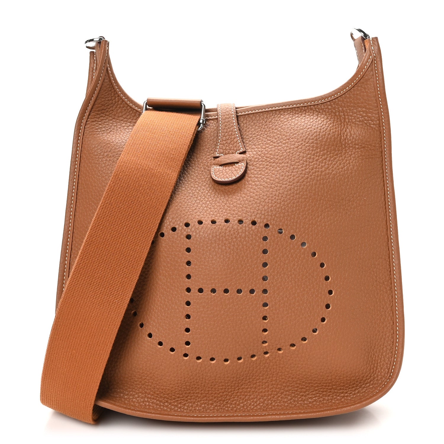 Hermes Taurillon Clemence Evelyne III PM Gold 1 of 11