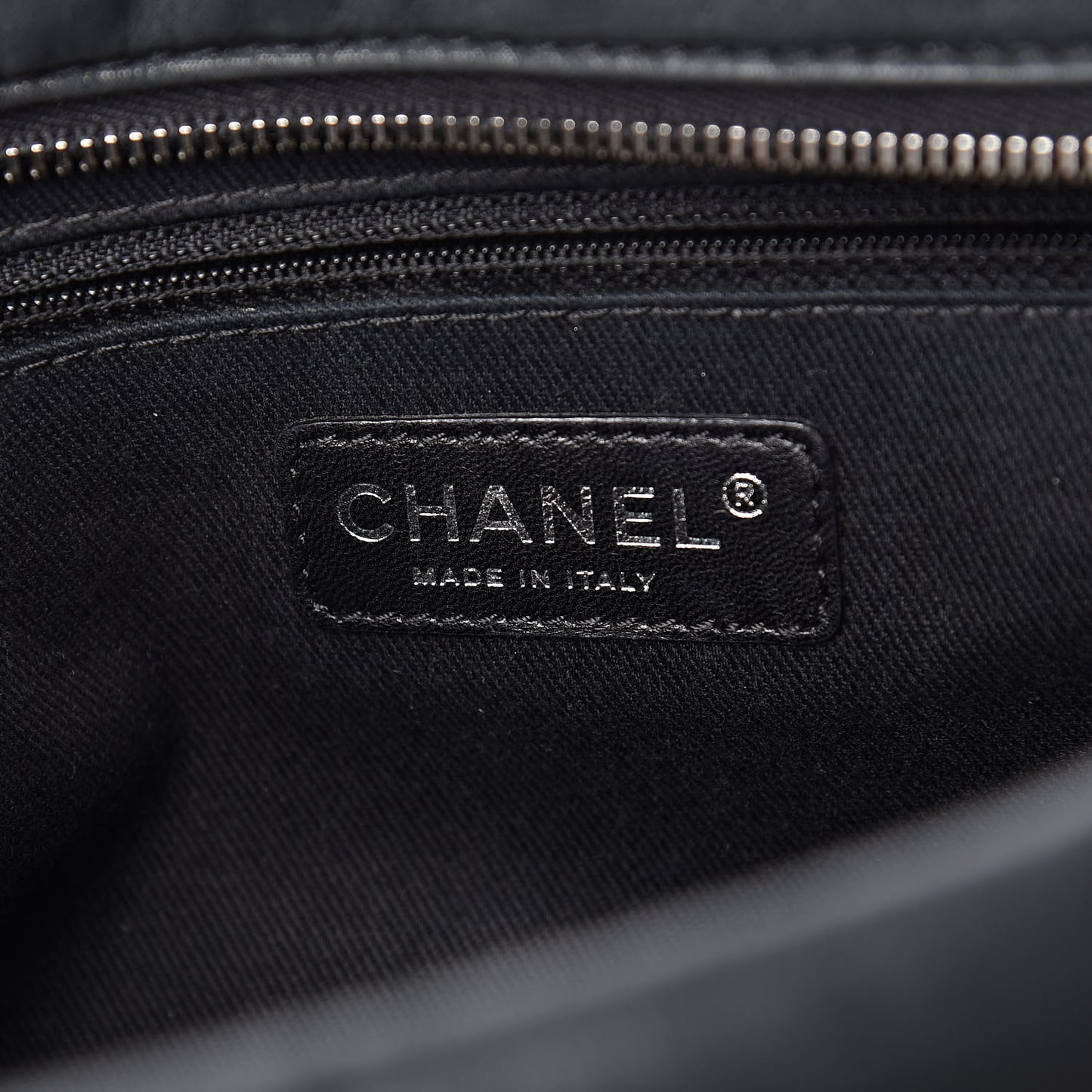 Iridescent Calfskin Medium In the Mix Flap Black