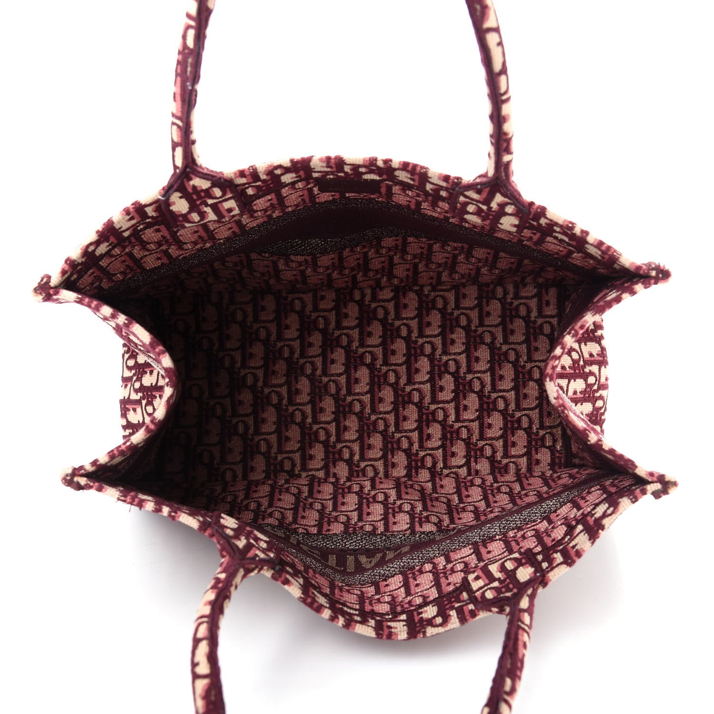 Oblique Medium Book Tote Burgundy Multicolor