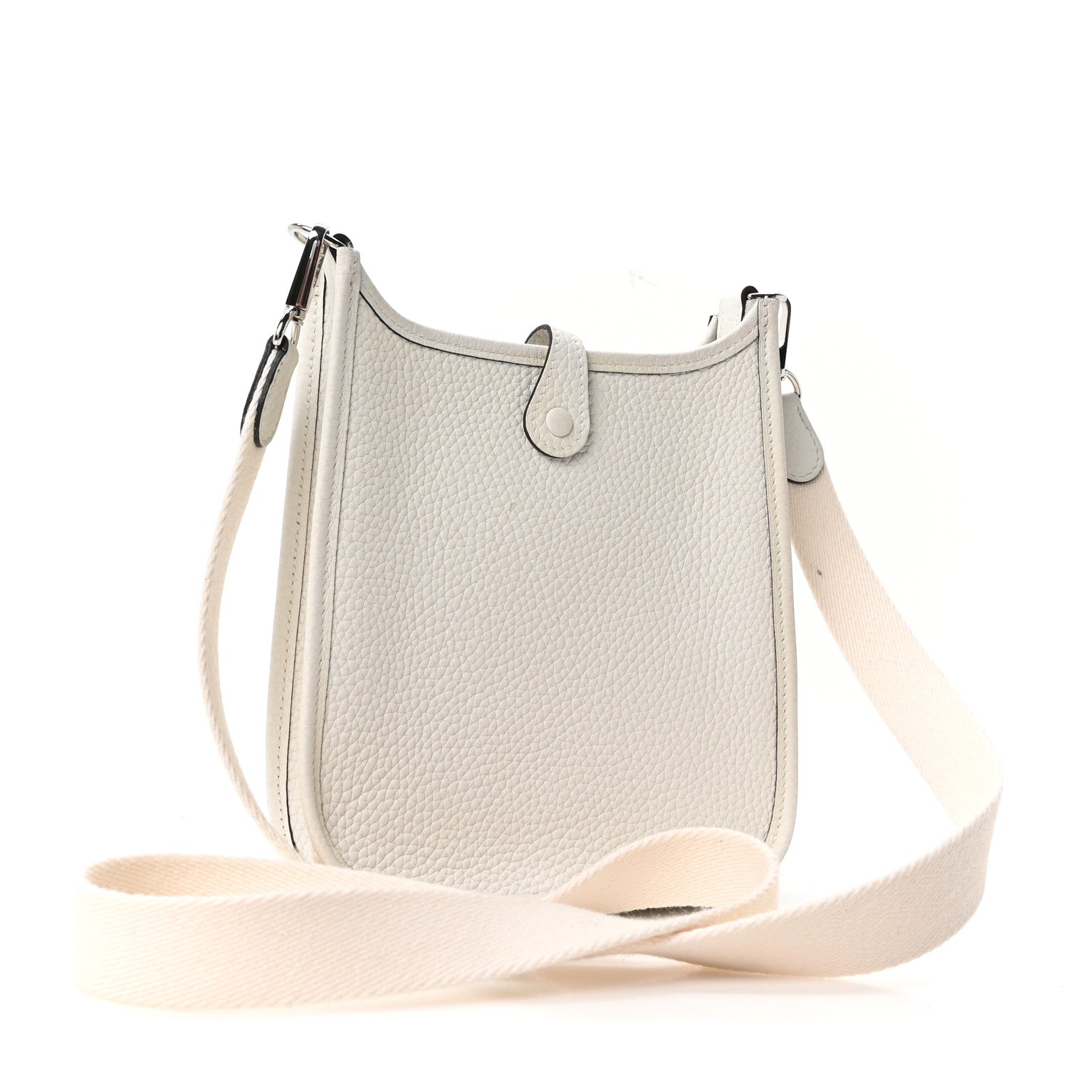 Hermes Taurillon Clemence Evelyne TPM New White 2 of 10