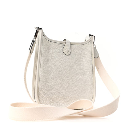 Hermes Taurillon Clemence Evelyne TPM New White 2 of 10