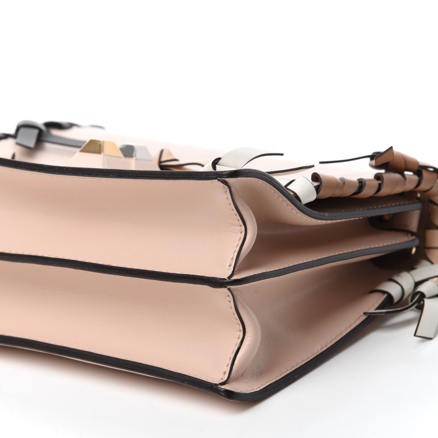 Vitello Liberty Whipstitch Bow Small Kan I Shoulder Bag Plaster Multicolor