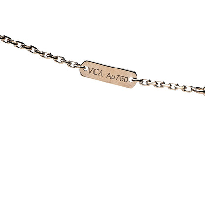 Van Cleef & Arpels 18K Yellow Gold Carnelian Vintage Alhambra Pendant Necklace 4 of 6