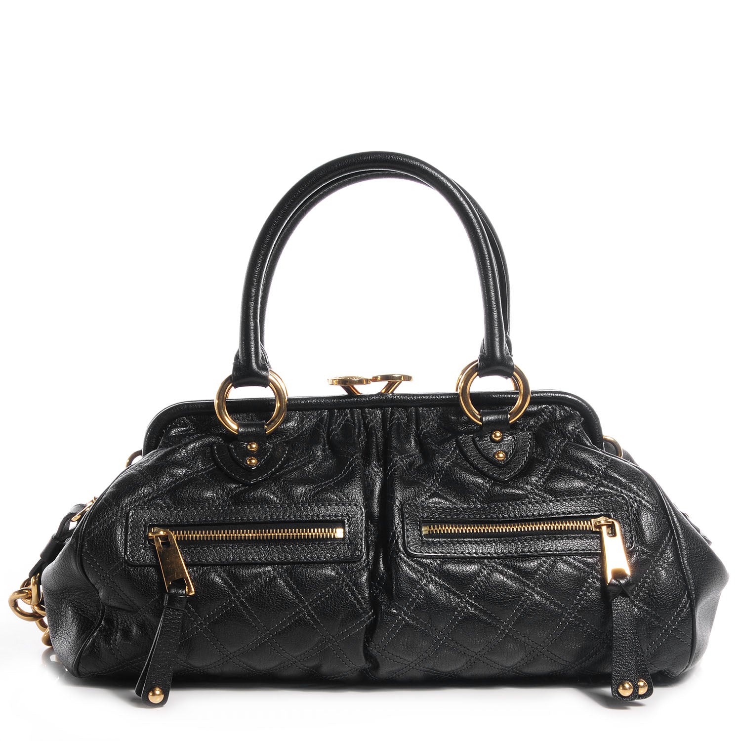 Marc Jacobs Quilted Calfskin East West Stam Black 1 of 9