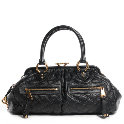 Marc Jacobs Quilted Calfskin East West Stam Black 1 of 9