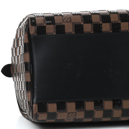 Louis Vuitton Damier Paillettes Speedy 30 Black 6 of 9