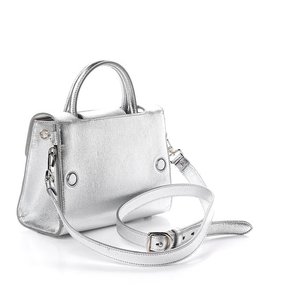 Christian Dior Metallic Grained Calfskin Mini Diorever Flap Silver 2 of 7