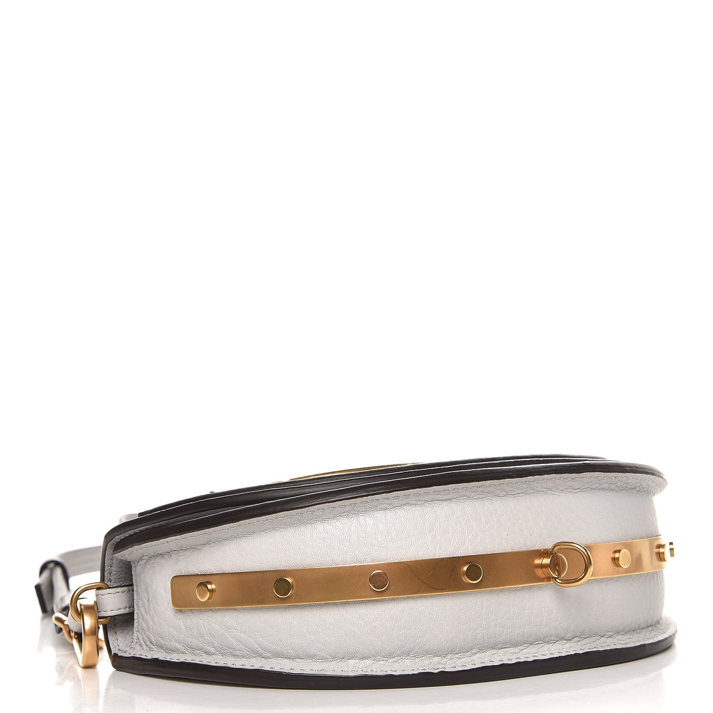 Calfskin Small Nile Bracelet Minaudiere Bag Airy Grey