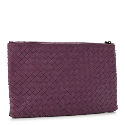 Bottega Veneta Nappa Intrecciato Flat Zip Pouch Corot 3 of 9