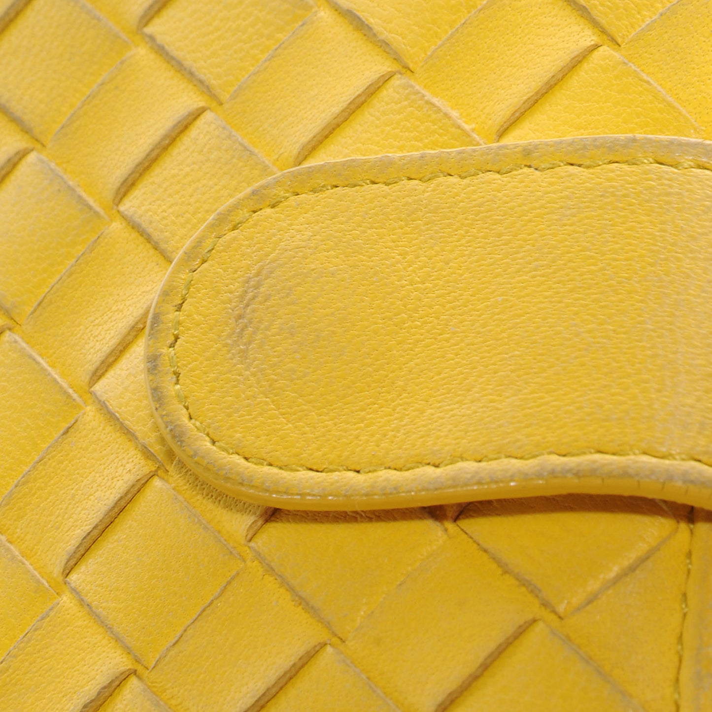 Nappa Intrecciato French Compact Wallet Yellow