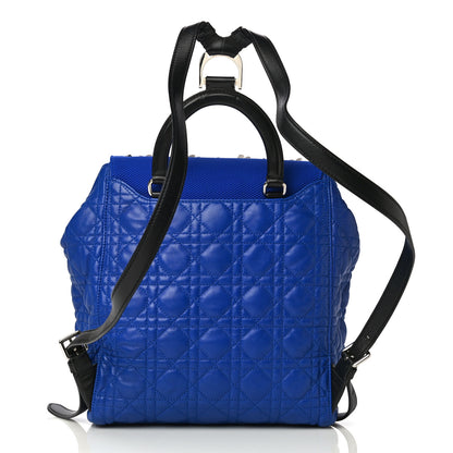 Christian Dior Lambskin Mesh Cannage Embroidered Large Stardust Backpack Blue 4 of 19