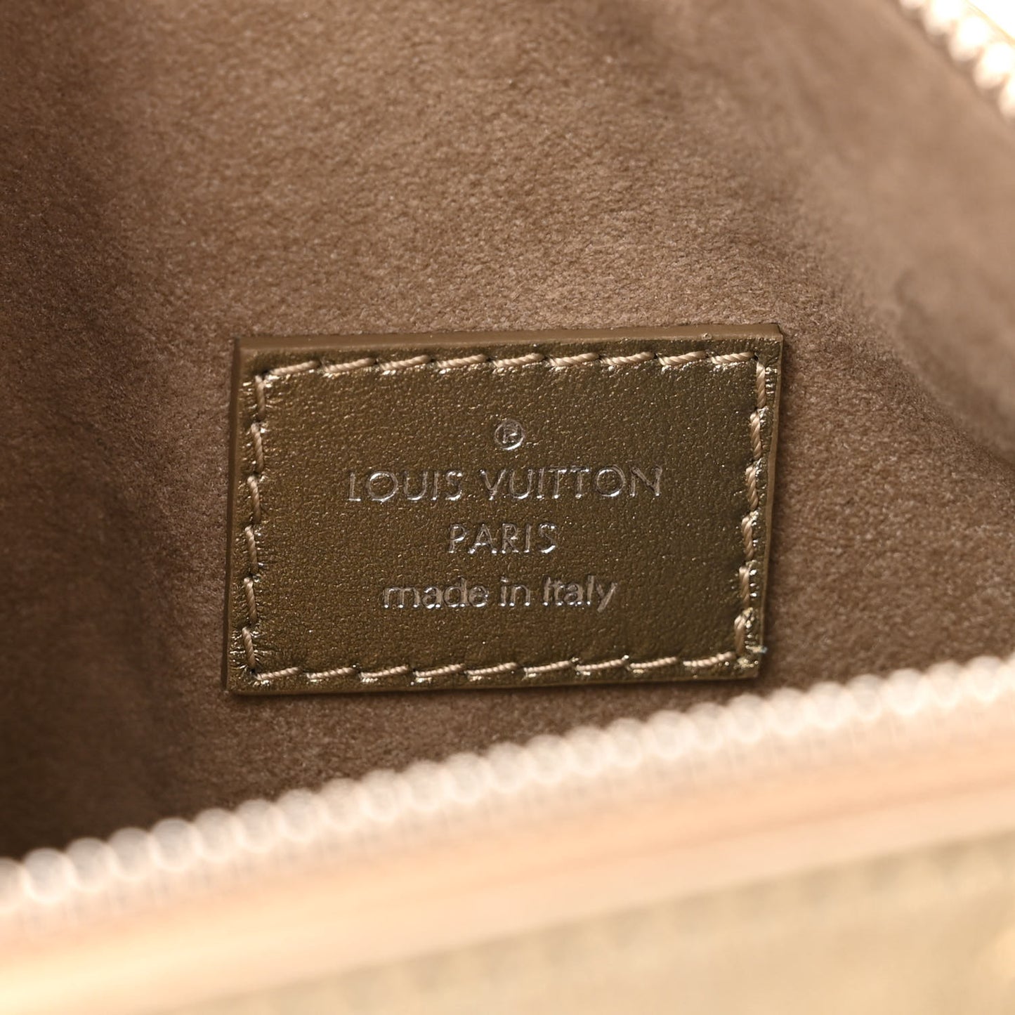 Calfskin Debossed Monogram Side Trunk Light Gold