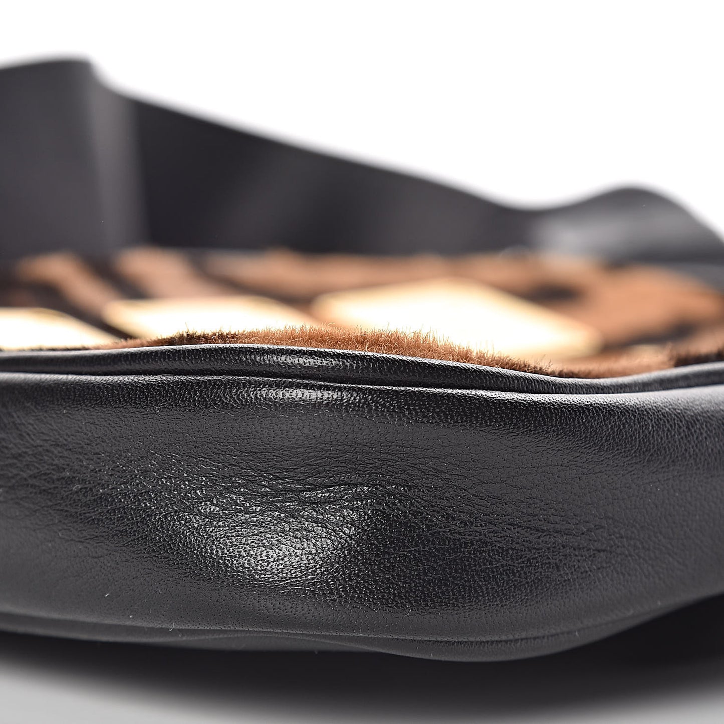 Calfskin Calf Hair Leopard Print Modular Stark Belt Bag Black