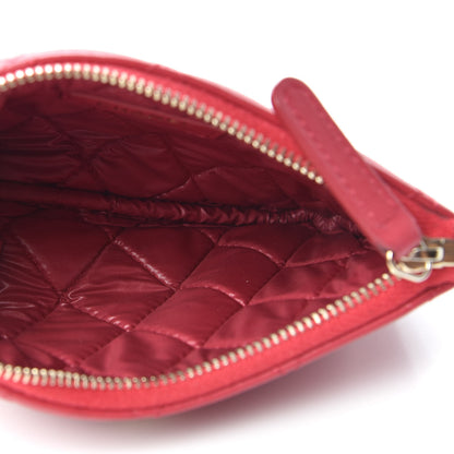 Chanel Lambskin Quilted Small Cosmetic Case Dark Pink 5 of 7