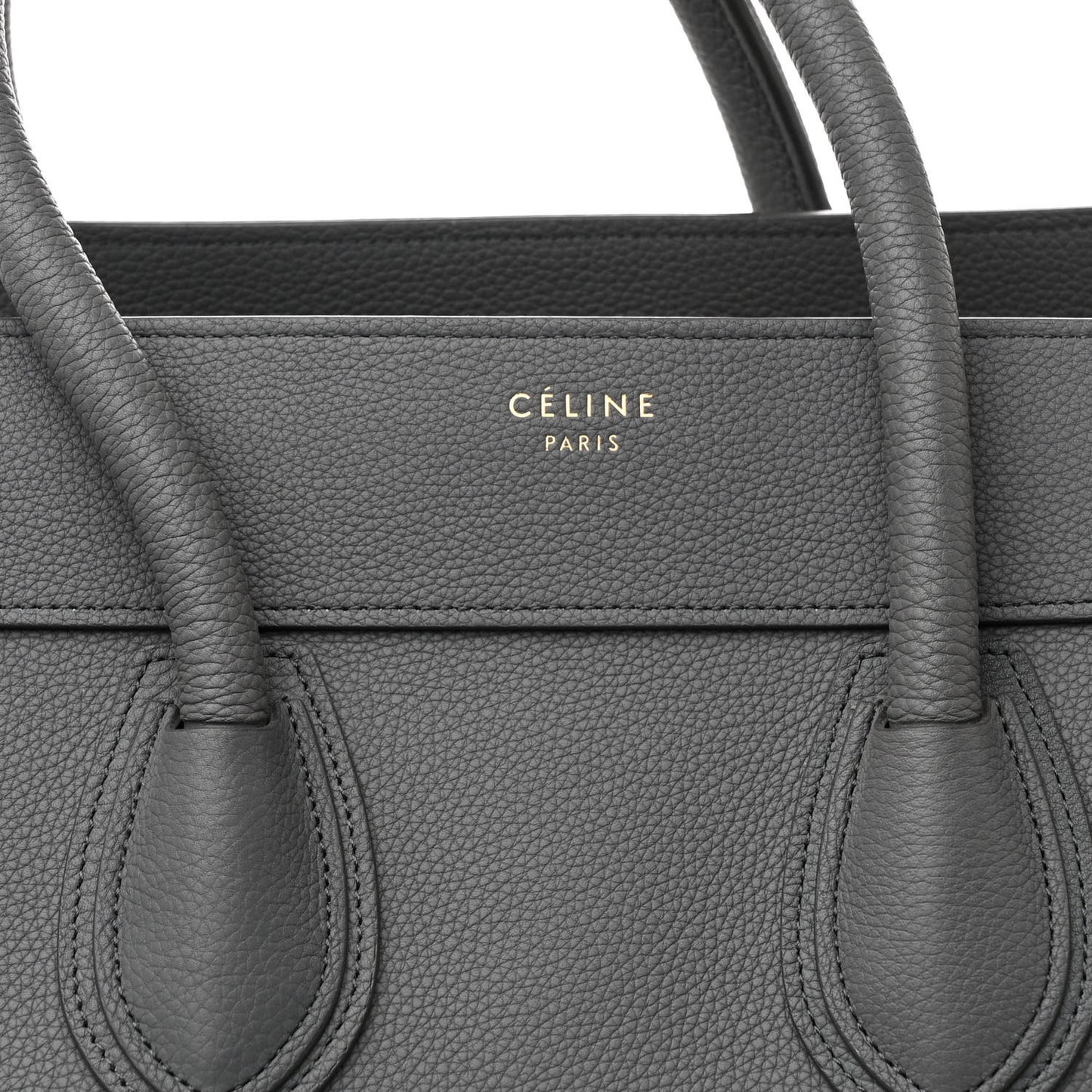 Drummed Calfskin Mini Luggage Kohl