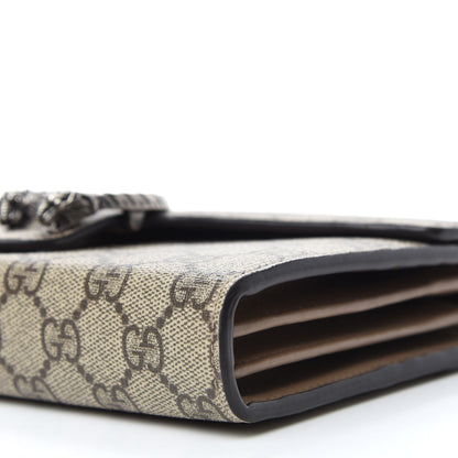 Gucci GG Supreme Monogram Mini Dionysus Chain Wallet Beige Taupe 7 of 13