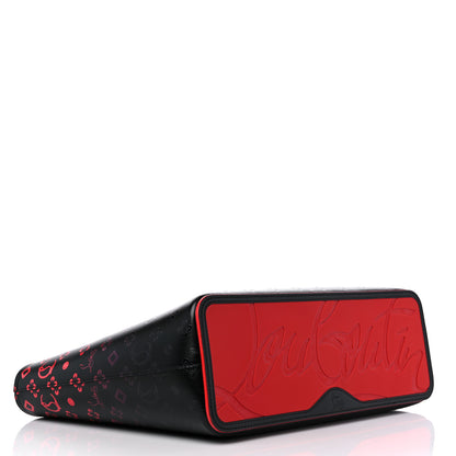 Christian Louboutin Perforated Calfskin Degrade Loubinthesky East West Cabata Tote Black Red 4 of 10