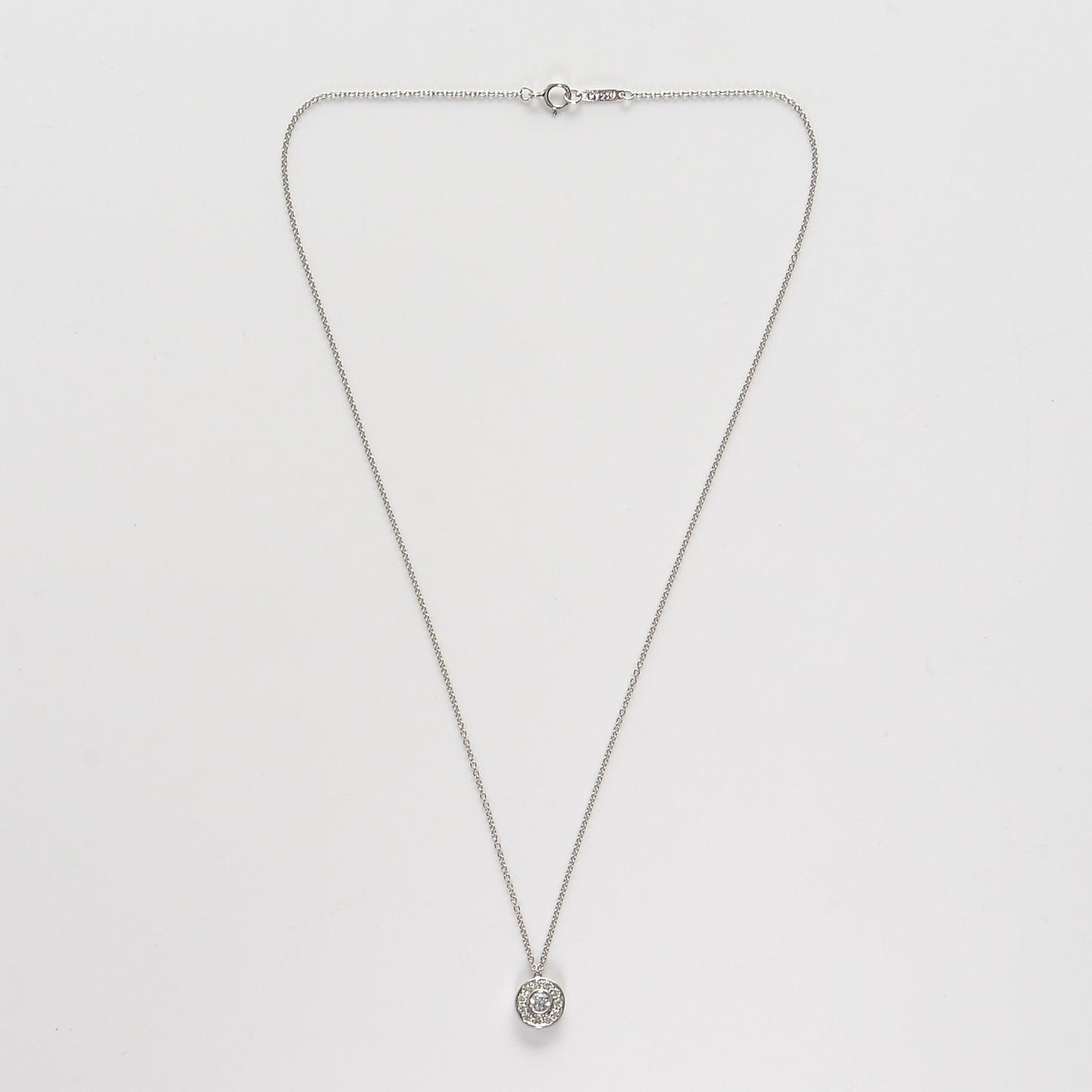 Platinum Diamond .24ctw Circlet Pendant Necklace