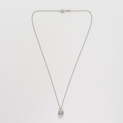 Tiffany Platinum Diamond .24ctw Circlet Pendant Necklace 3 of 5
