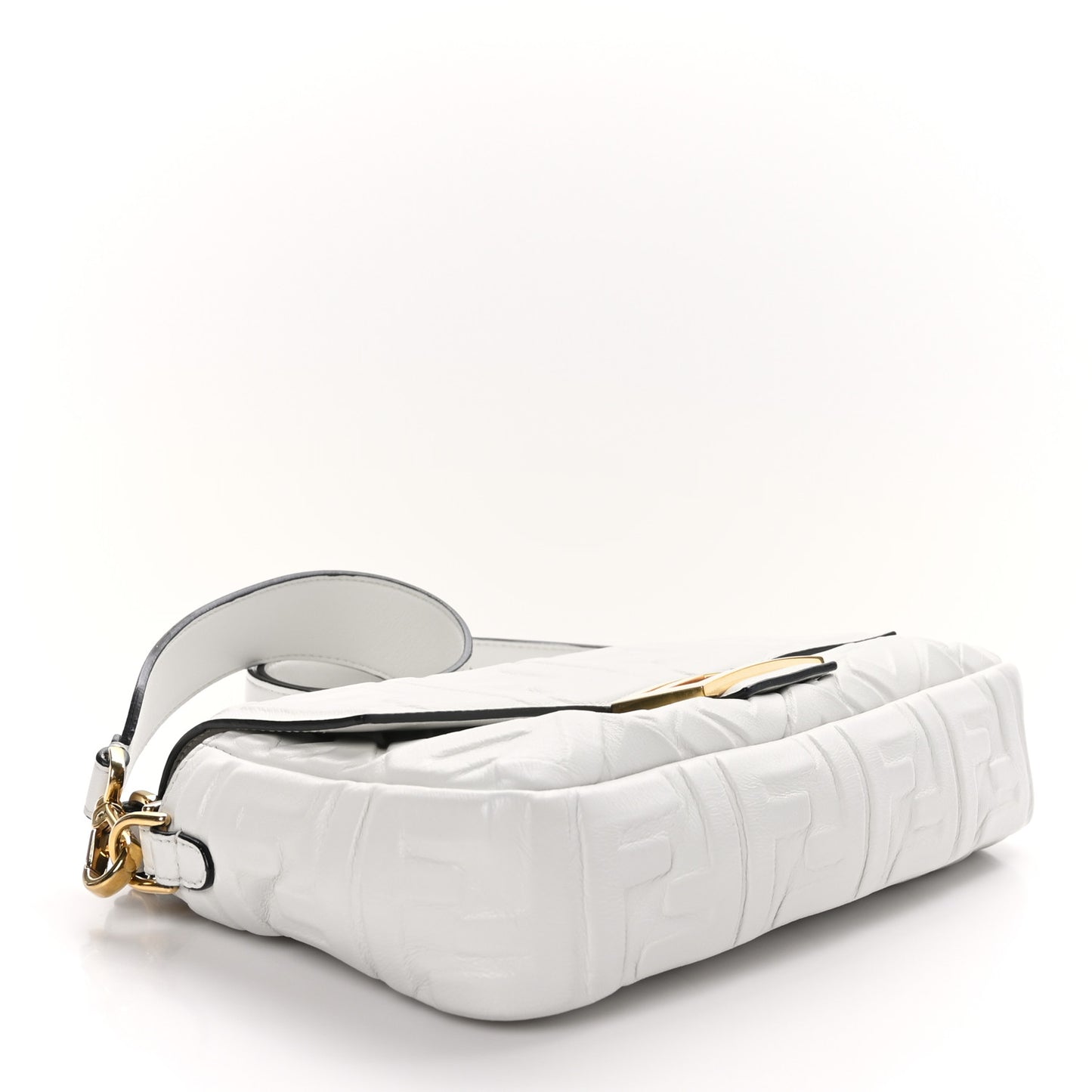Nappa FF 1974 Embossed Baguette White