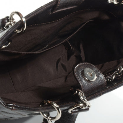 Chanel Caviar Petit Shopping Tote PST Dark Brown 5 of 7