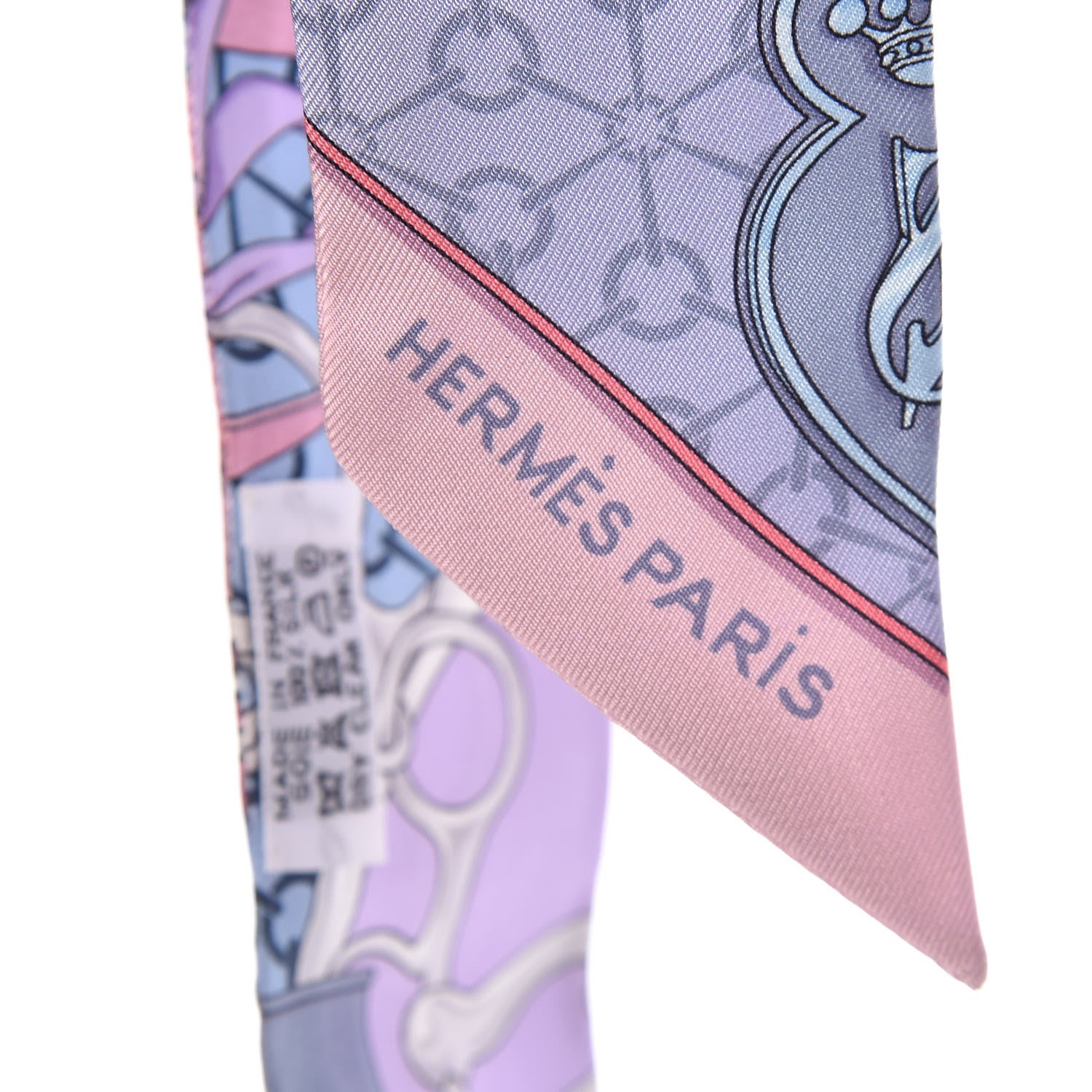 Hermes Silk La Promenade Du Matin Twilly Mauve Ciel Gris 5 of 5