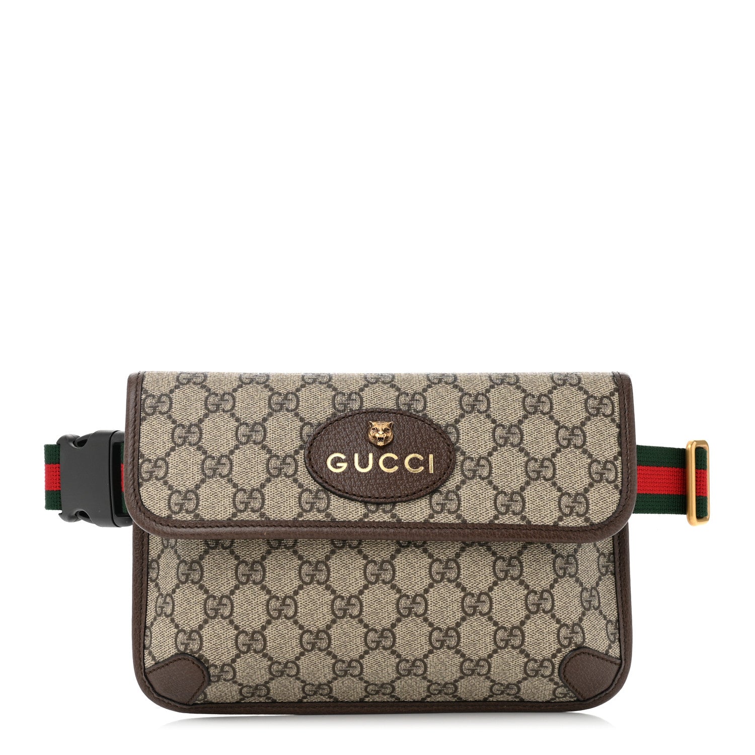 Gucci GG Supreme Monogram Neo Vintage Web Belt Bag Brown 1 of 10