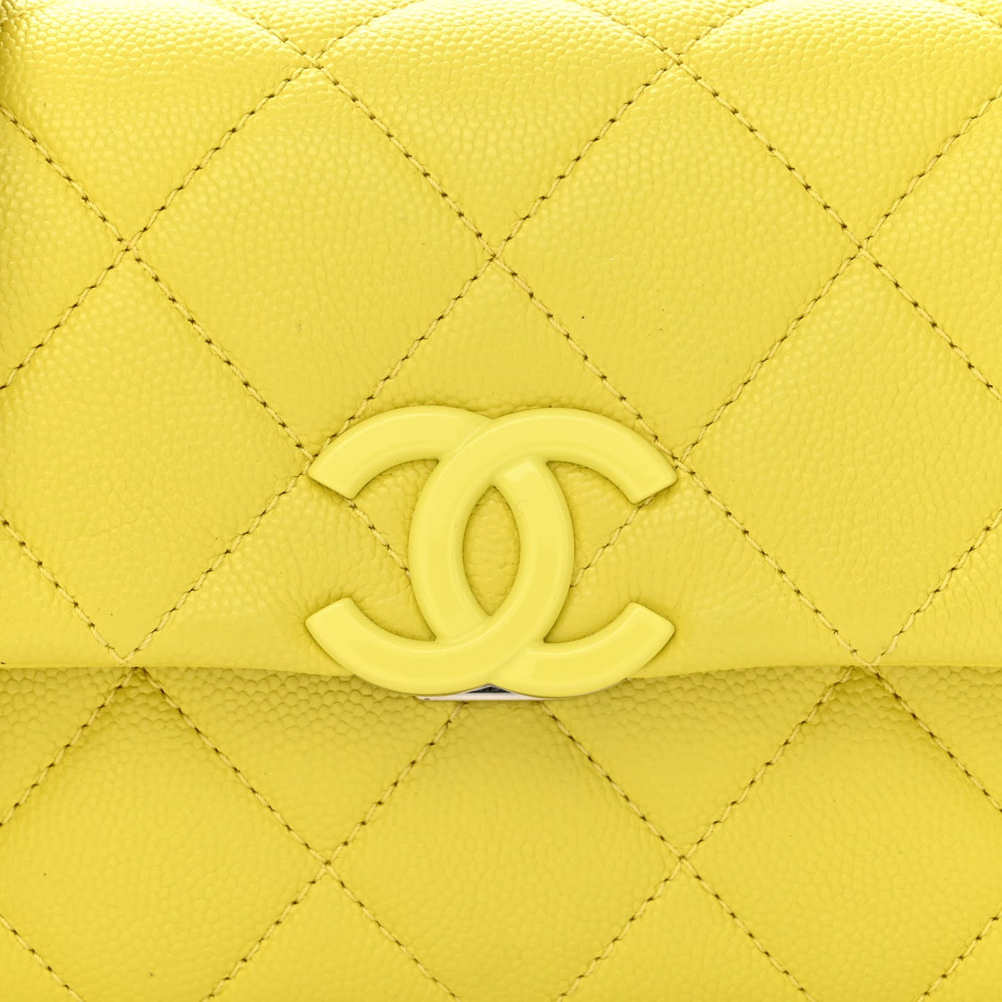 Caviar Quilted My Everything Small Flap Yellow
