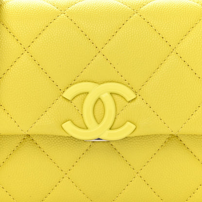 Chanel Caviar Quilted My Everything Small Flap Yellow 8 of 10