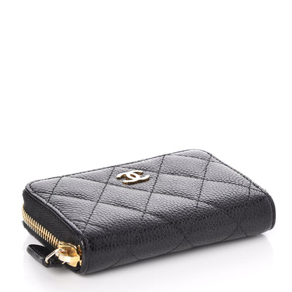 Chanel Caviar Quilted Zip Coin Purse Black 4 of 8