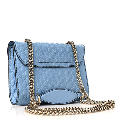 Gucci Soft Microguccissima Mini Emily Chain Shoulder Bag Mineral Blue 3 of 9