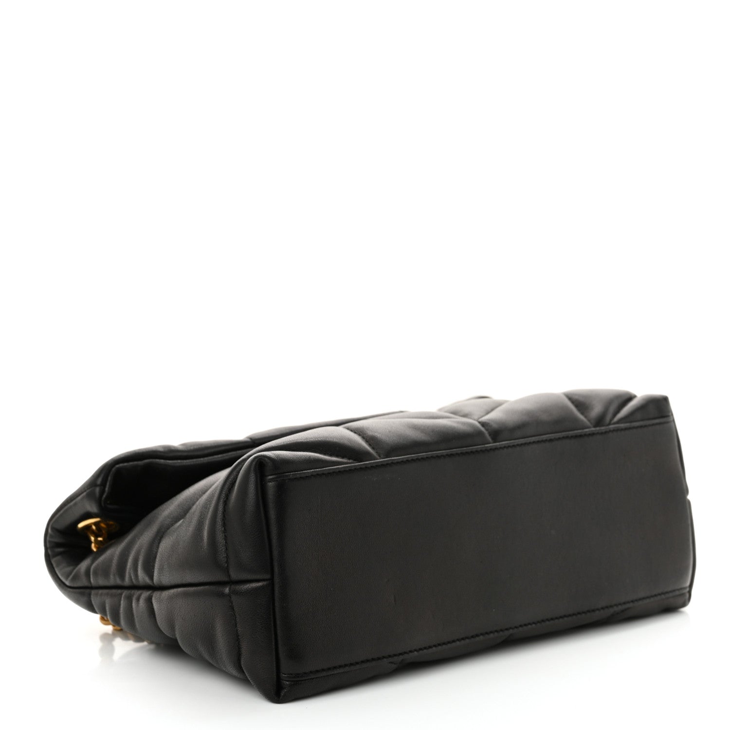 Saint Laurent Lambskin Quilted Small Loulou Puffer Monogram Chain Satchel Black 4 of 10