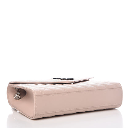 Saint Laurent Grain De Poudre Textured Mixed Matelasse Medium Triquilt Monogram Satchel Marble Pink 4 of 7