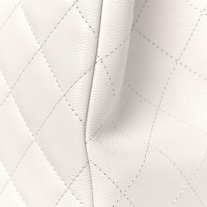 Chanel Caviar Quilted Large Classic Shopping Tote White 13 of 13