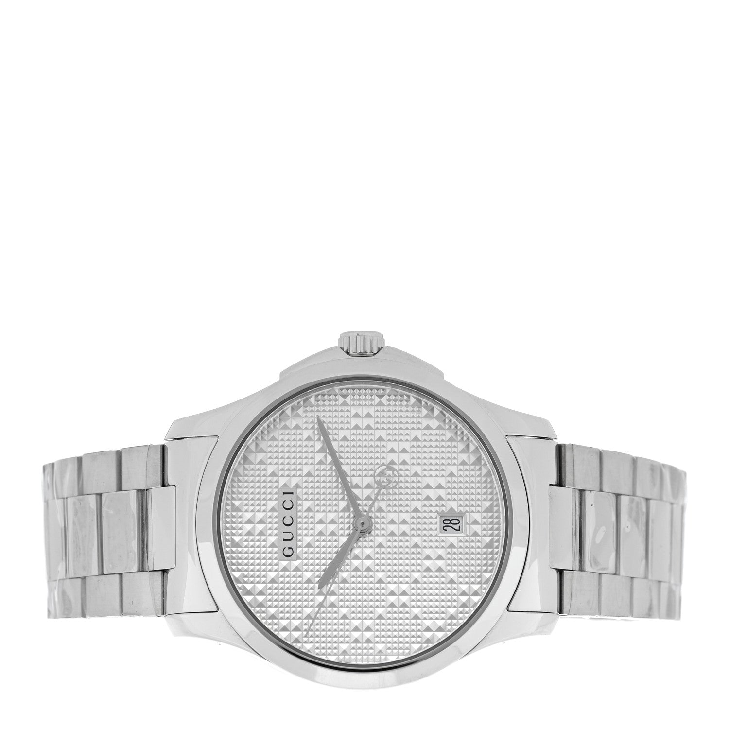 Gucci Stainless Steel 38mm G-Timeless Diamante Quartz Watch 2 of 5