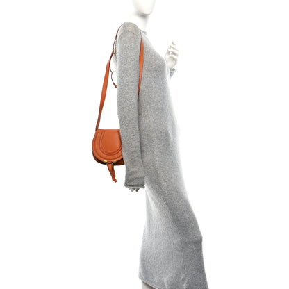 Chloe Grained Calfskin Small Marcie Saddle Bag Wood Rose 2 of 15