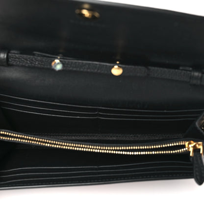 Burberry Grainy Calfskin House Check Henley Wallet On Chain Black 5 of 8