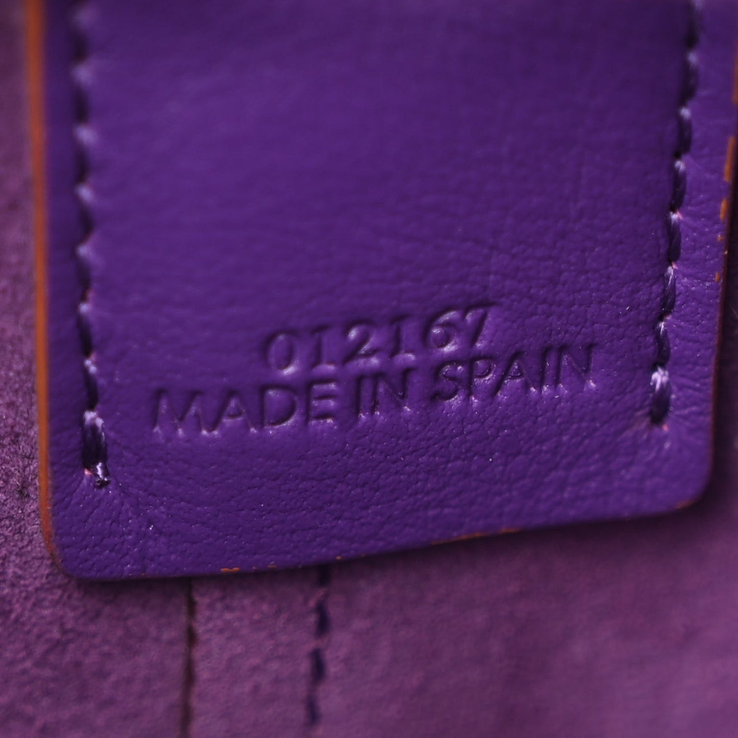 Calfskin Nano Balloon Bucket Bag Purple Cognac