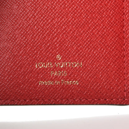 Louis Vuitton Damier Ebene Victorine Wallet Red 6 of 8