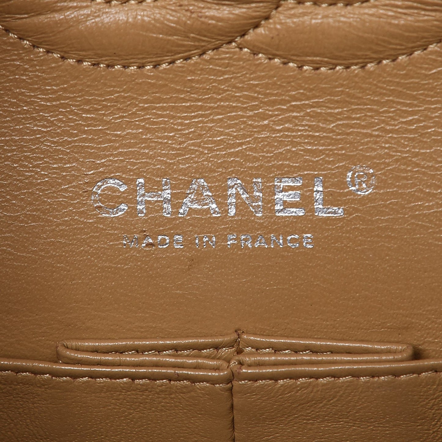 Caviar Quilted Medium Double Flap Dark Beige