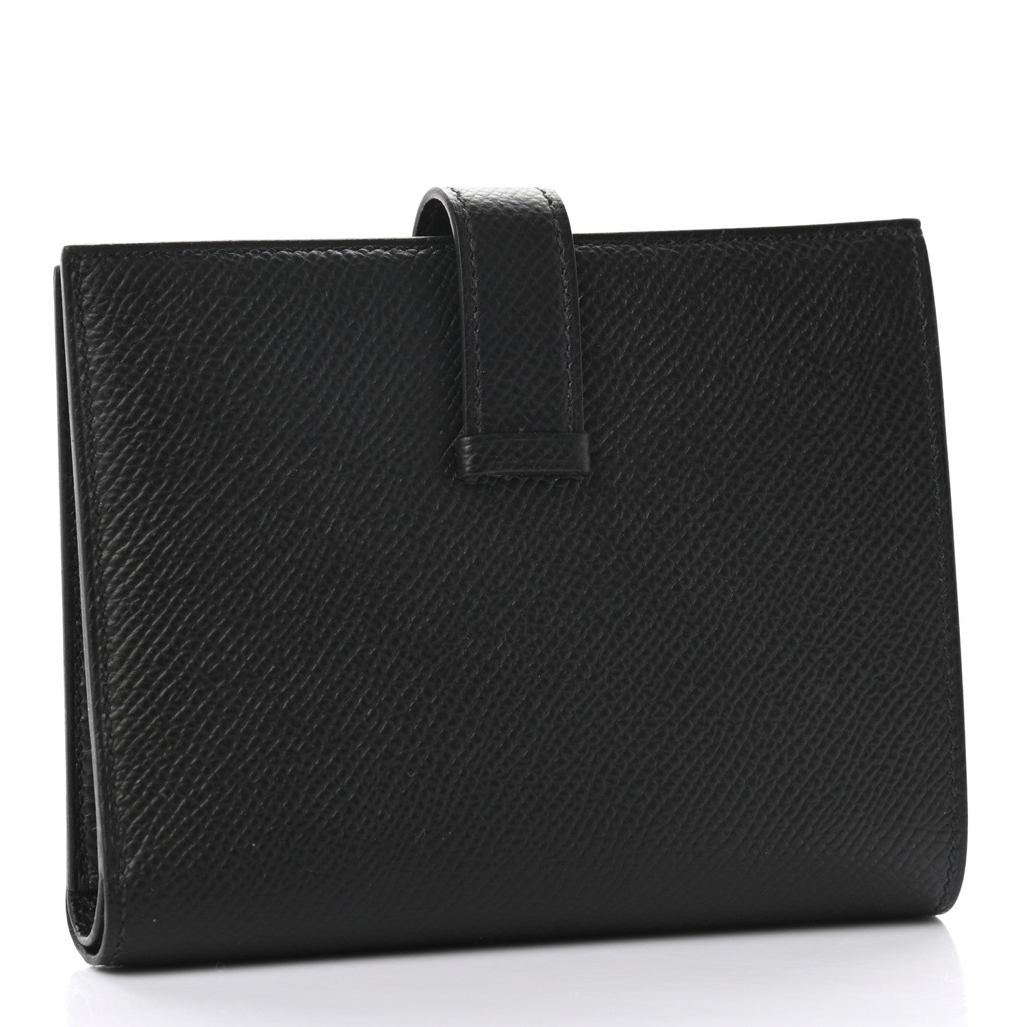 Hermes Epsom Bearn Compact Wallet Black 3 of 7